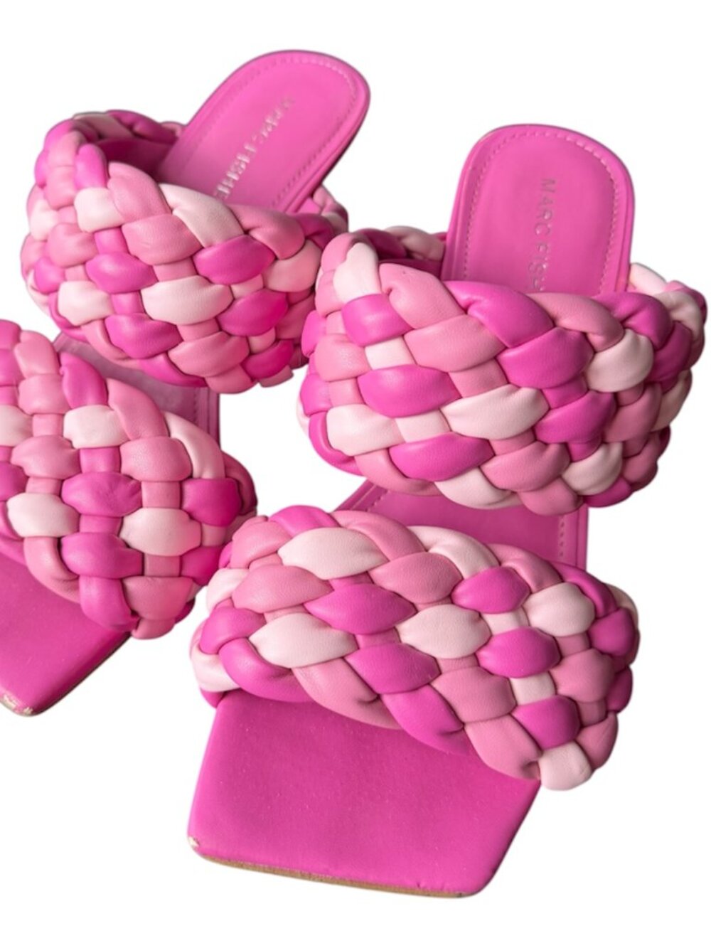 Marc Fisher Pink Braided Heels